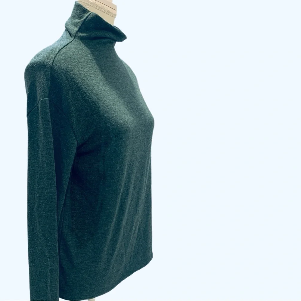 Wilfred Free Oversized Polo Neck Sweater in Green XS - Picture 4 of 8